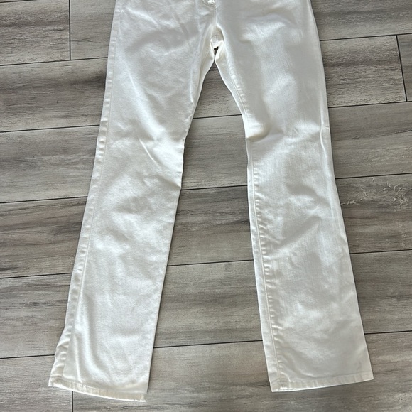Eileen Fisher size XS white organic cotton boot cut jeans - Picture 4 of 9
